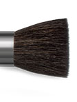 Apply using the mineral foundation brush in a round, swirly motion. Start in the middle of your face and work to the edges.