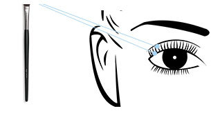 Use the Mary Kay® Eye Color brush to apply Mary Kay® Mineral Eye Color with even application.